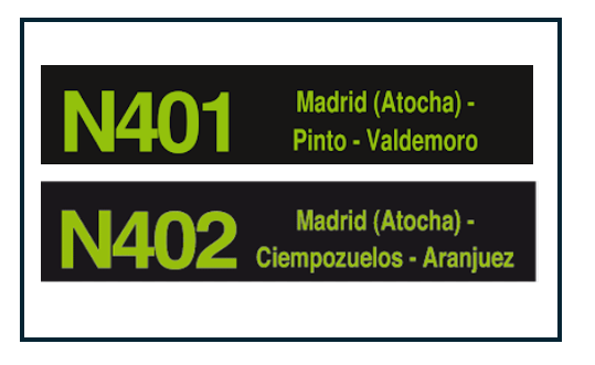 Ampliación de paradas de líneas nocturnas N401 y N402